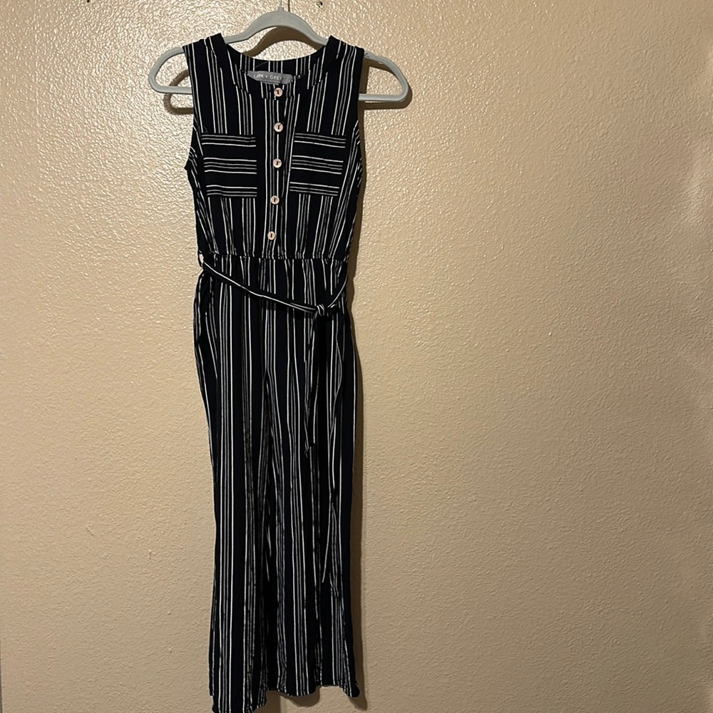 Striped Navy blue/White Jumpsuit